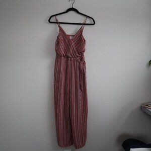 Sierra Sky Striped Pink Jumpsuit Size Medium